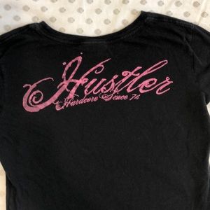 Hustler “Hardcore since 74” t shirt guns skulls